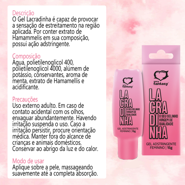 LACRADINHA GEL ADSTRINGENTE Armazém Sex Shop Recife